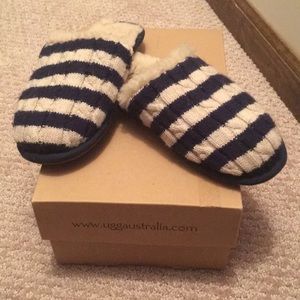 Sweater knit scuffette striped ugg slippers